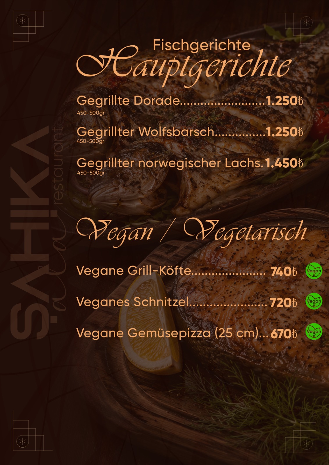 Menu Page