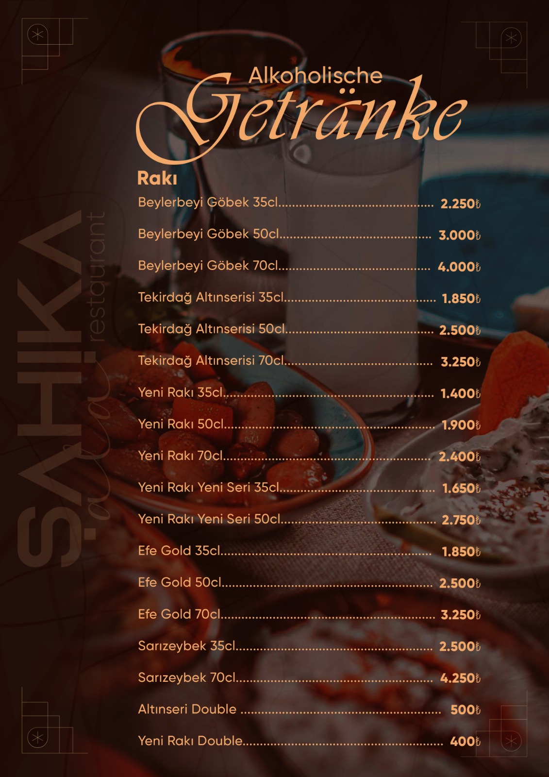 Menu Page