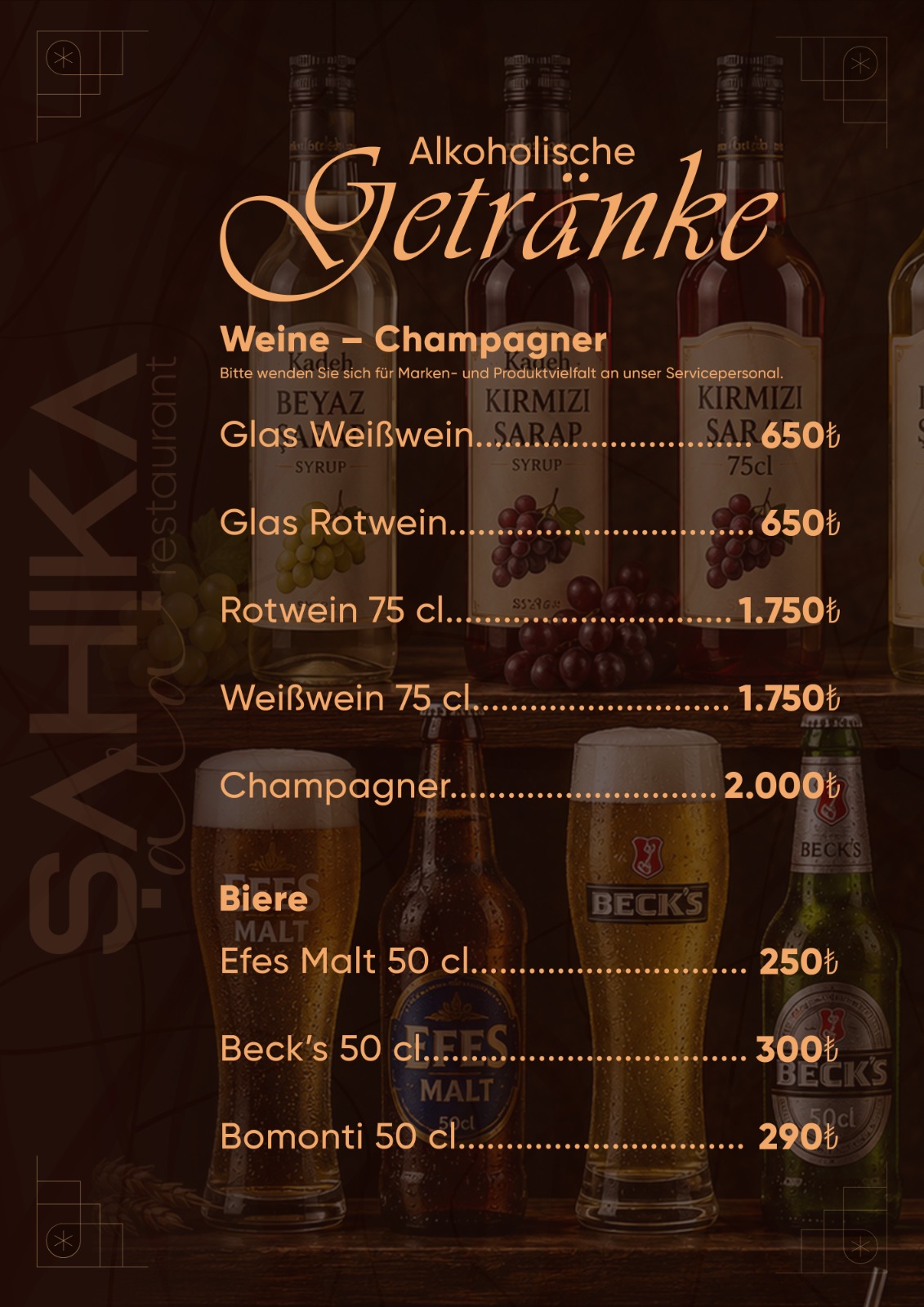 Menu Page
