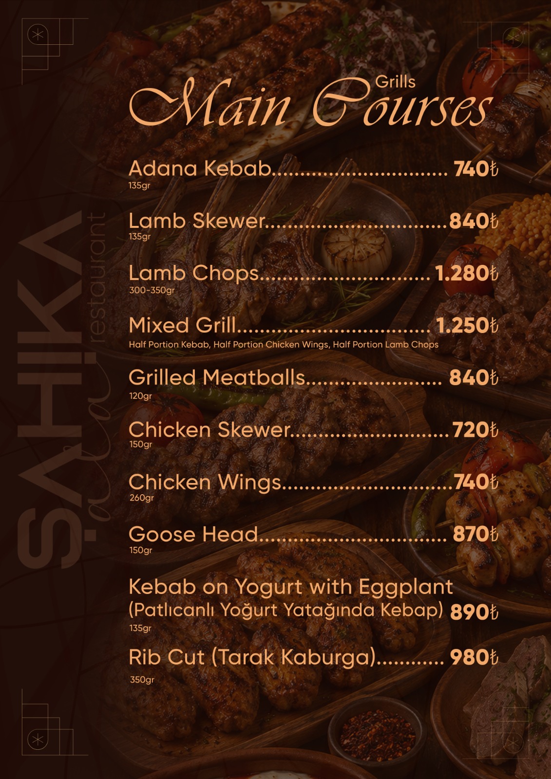 Menu Page