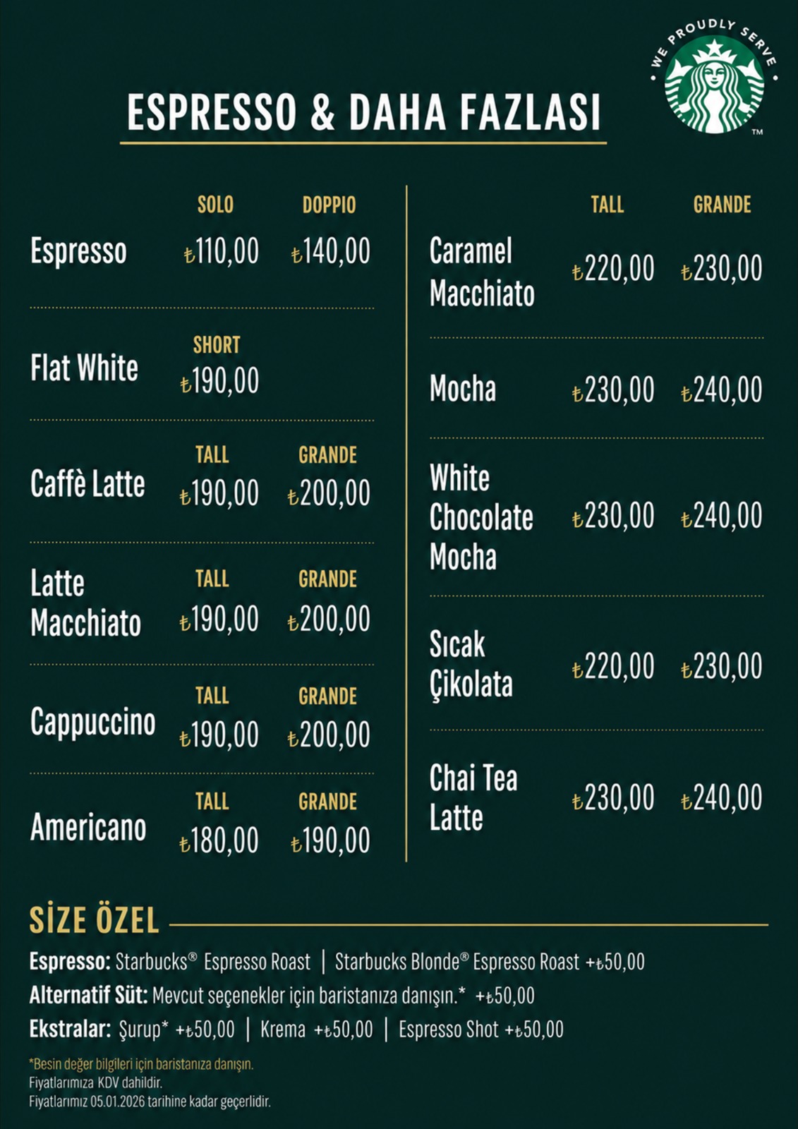 Menu Page